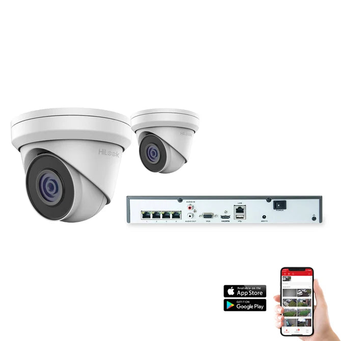 HiLook IP 2 Camera 4ch 5MP 30m CCTV Kit (HI-KIT-IPC-5MP-2)