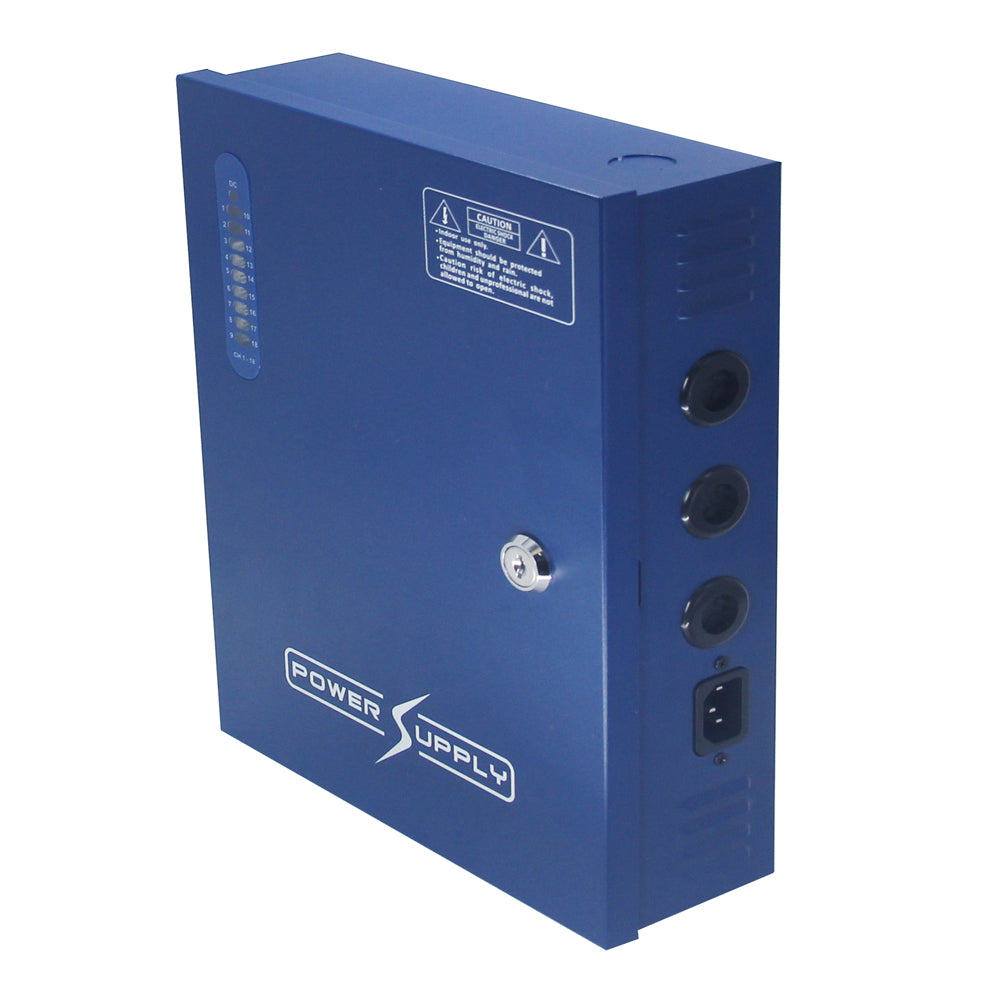 CCTV Power Box 12V 10A, 9 Outputs with PFC (HA-DC810A9W)