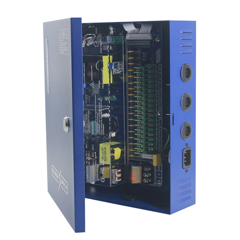 CCTV Power Box 12V 10A, 9 Outputs with PFC (HA-DC810A9W)