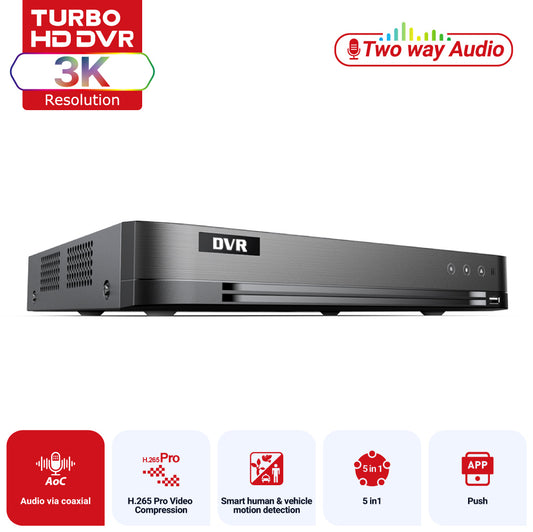 AcuSense 4 Channel 5MP 3K Hybrid DVR (DVR-504XT)