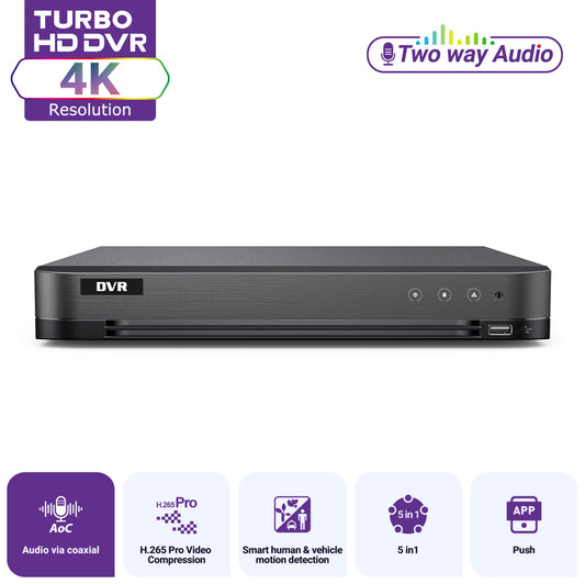AcuSense 4 Channel 8MP 4K Hybrid DVR (DVR-804XT)