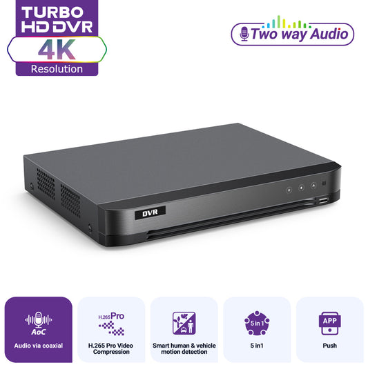 AcuSense 8 Channel 8MP 4K Hybrid DVR (DVR-808XT)
