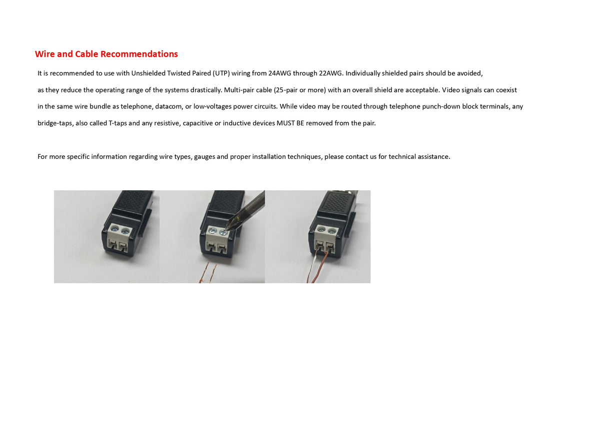 Passive Video Balun – Screw Terminal (HA-B420S)