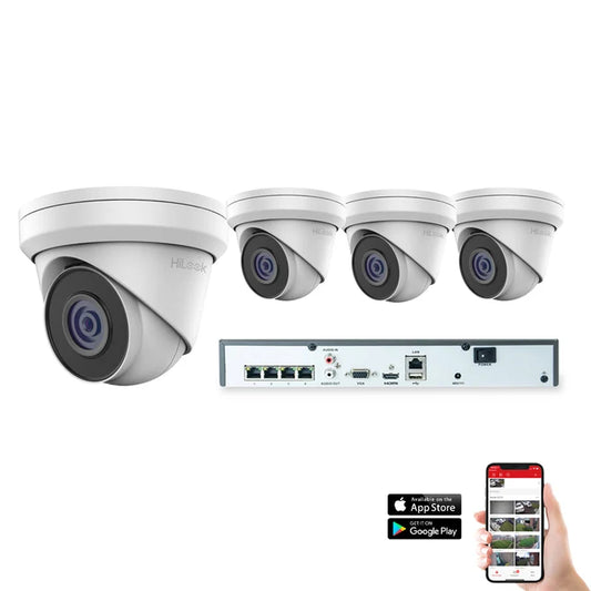 HiLook IP 4 Camera 4ch 5MP 30m CCTV Kit (HI-KIT-IPC-5MP-4)