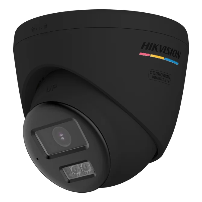 Hikvision PoC + AoC Hybrid ColorVu 3K 40m Turret Dome with Mic 2.8mm – Black (DS-2CE72KF3T-LSYE-2.8MM-BK)