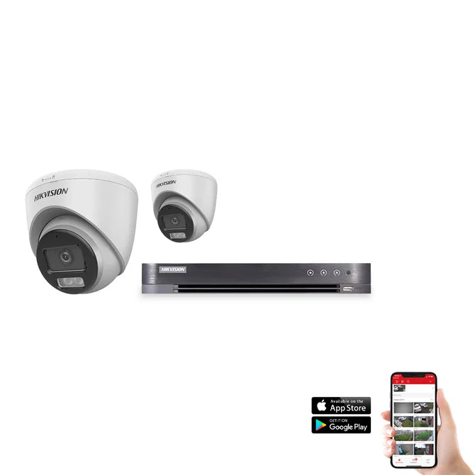Hikvision PoC Hybrid ColorVu 2 Camera 4ch 3K 40m CCTV Kit (HIK-KIT-POC-HYB-3K-2)