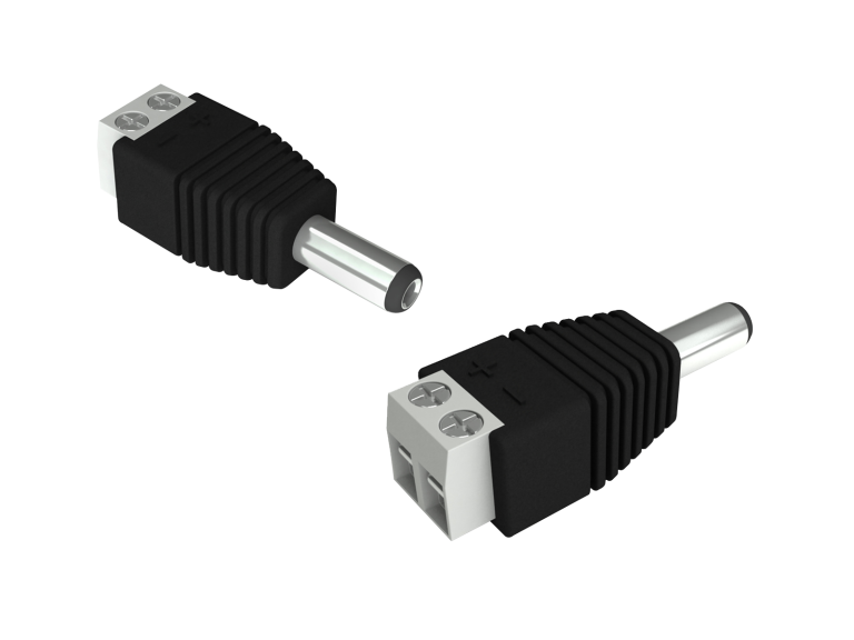 Male DC Power Connector, Screw Terminal – Pack of 100 (HS-DCMS)