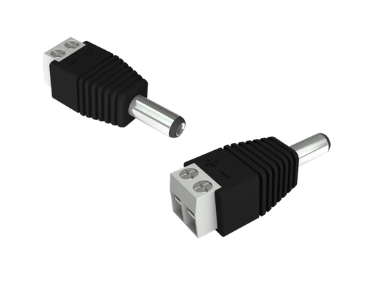 Male DC Power Connector, Screw Terminal – Pack of 100 (HS-DCMS)