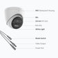 ColorVu 5MP 3K Turret Camera, Smart Hybrid Light, Two-Way Audio – White (T259W-HT)