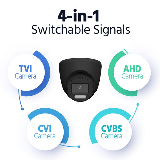 ColorVu 8MP 4K Turret Camera, Smart Hybrid Light, Two-Way Audio – Black (T289B-HT)